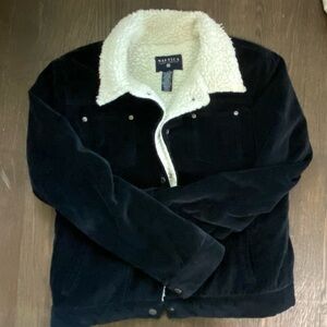 Nautica Women's Black with white lining Jacket - Size Large